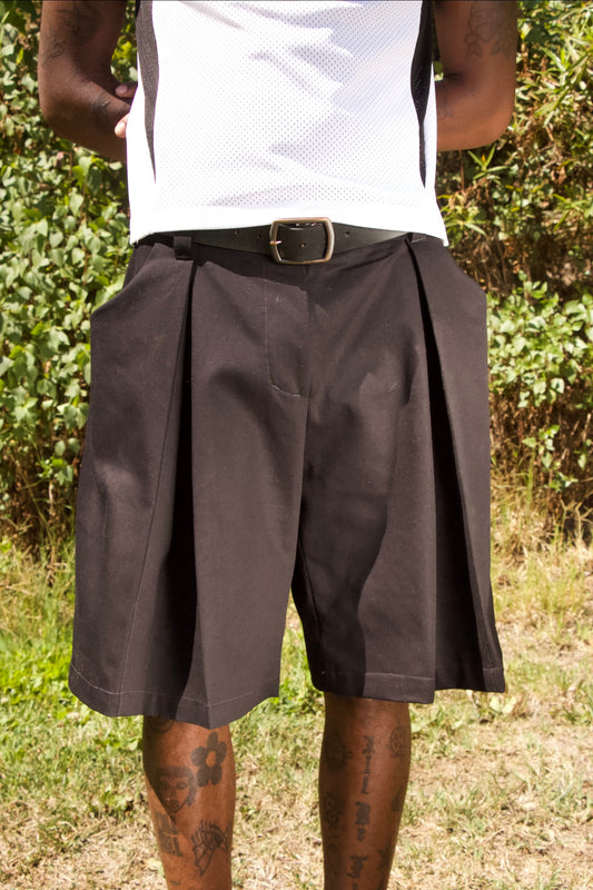 Double Front Pleat Shorts